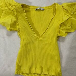 Yellow Zara Top